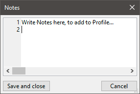 Add User Notes